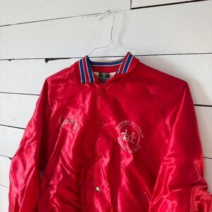 Vintage 70s Red Satin Jacket